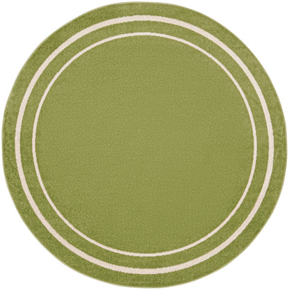 Nourison Home Nourison Essentials NRE02 Green Ivory Contemporary Power-loomed Rug