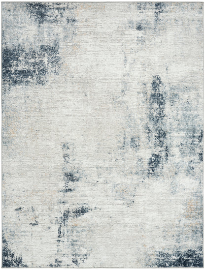 Nourison Home Dekor DEK07 Grey Navy Contemporary Machine Woven Rug