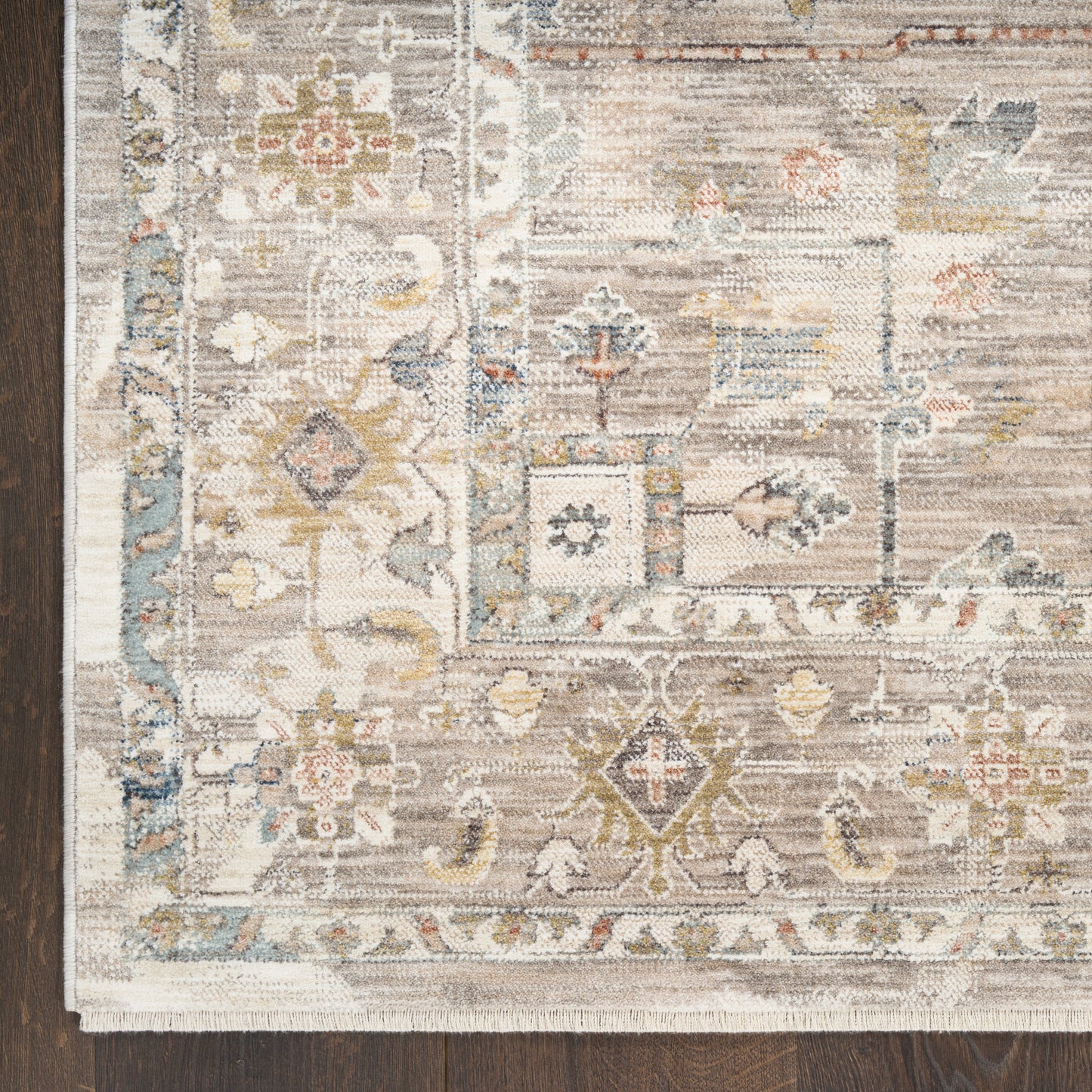 Nourison Home Antique Fusion  Ivory Multicolor  Traditional