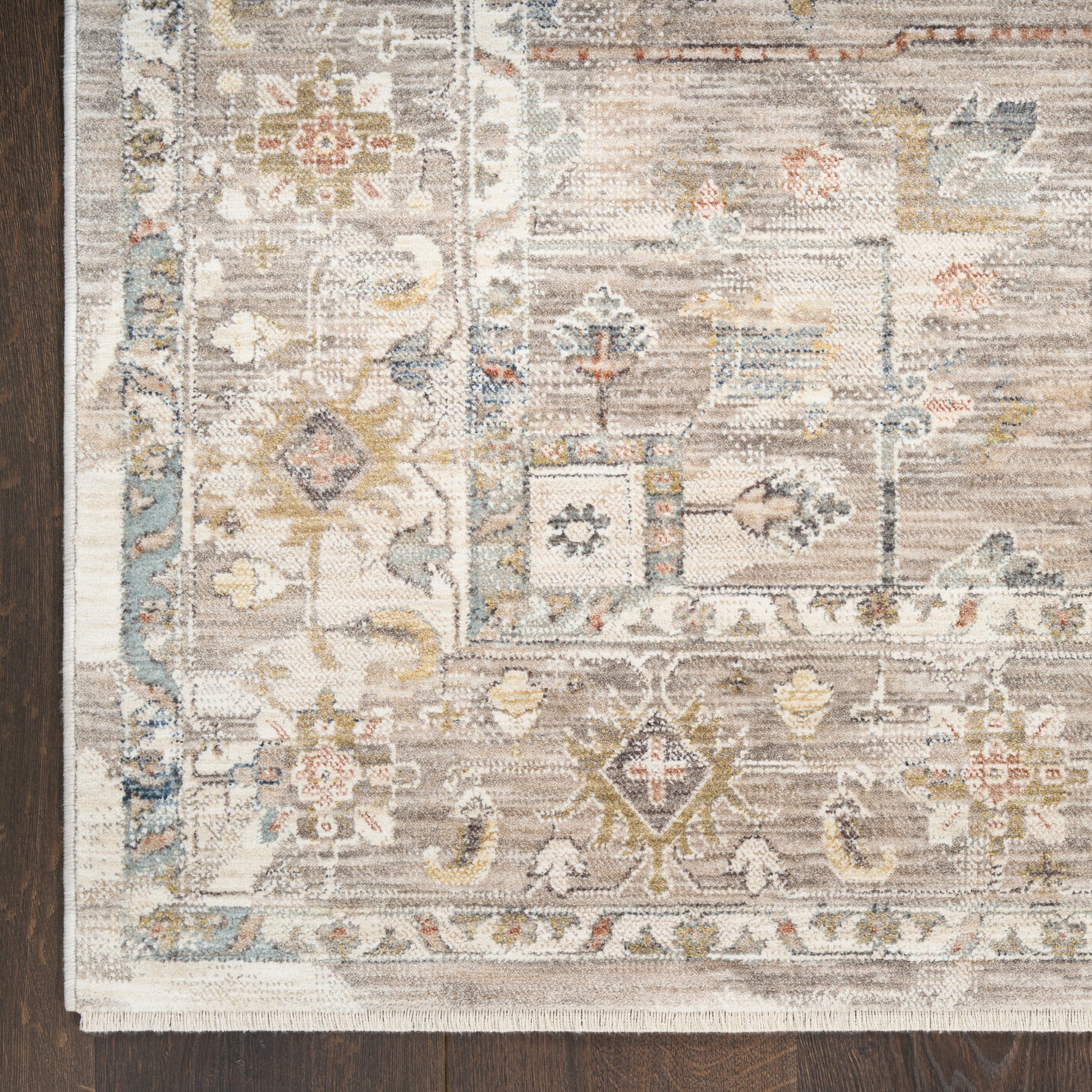 Nourison Home Antique Fusion  Ivory Multicolor  Traditional