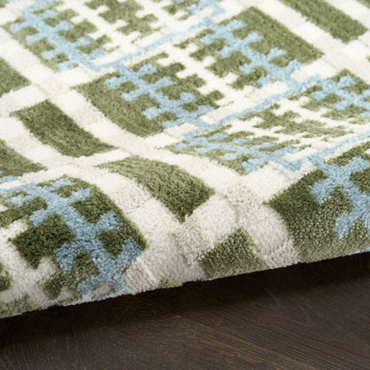 Nourison Home Nordic  Blue Green  Contemporary