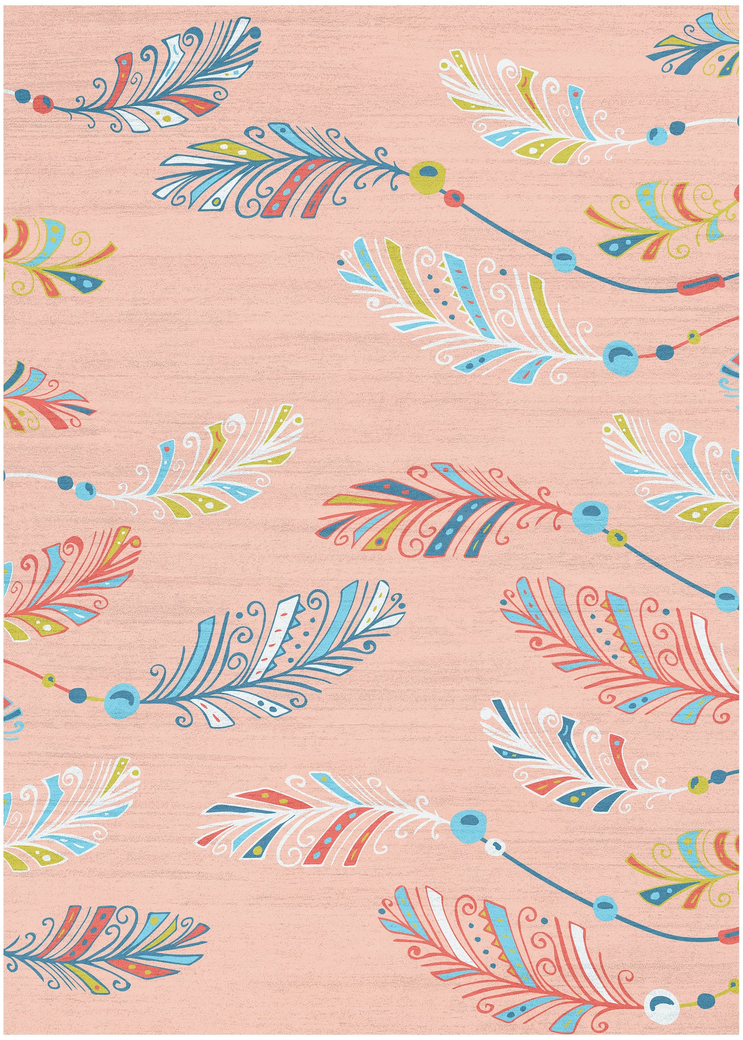 Nourison Home Imagination IMA12 Pink Multicolor Contemporary Machine Printed Rug