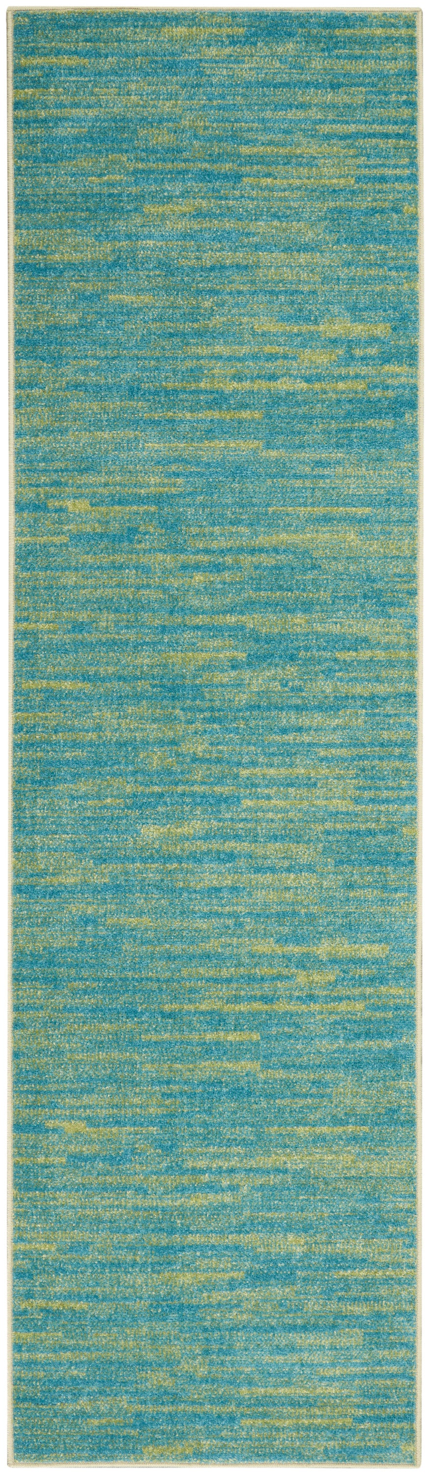 Nourison Home Nourison Essentials NRE01 Blue Green Contemporary Power-loomed Rug