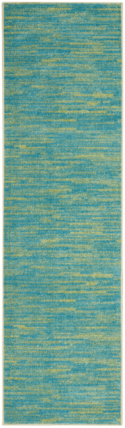 Nourison Home Nourison Essentials NRE01 Blue Green Contemporary Power-loomed Rug