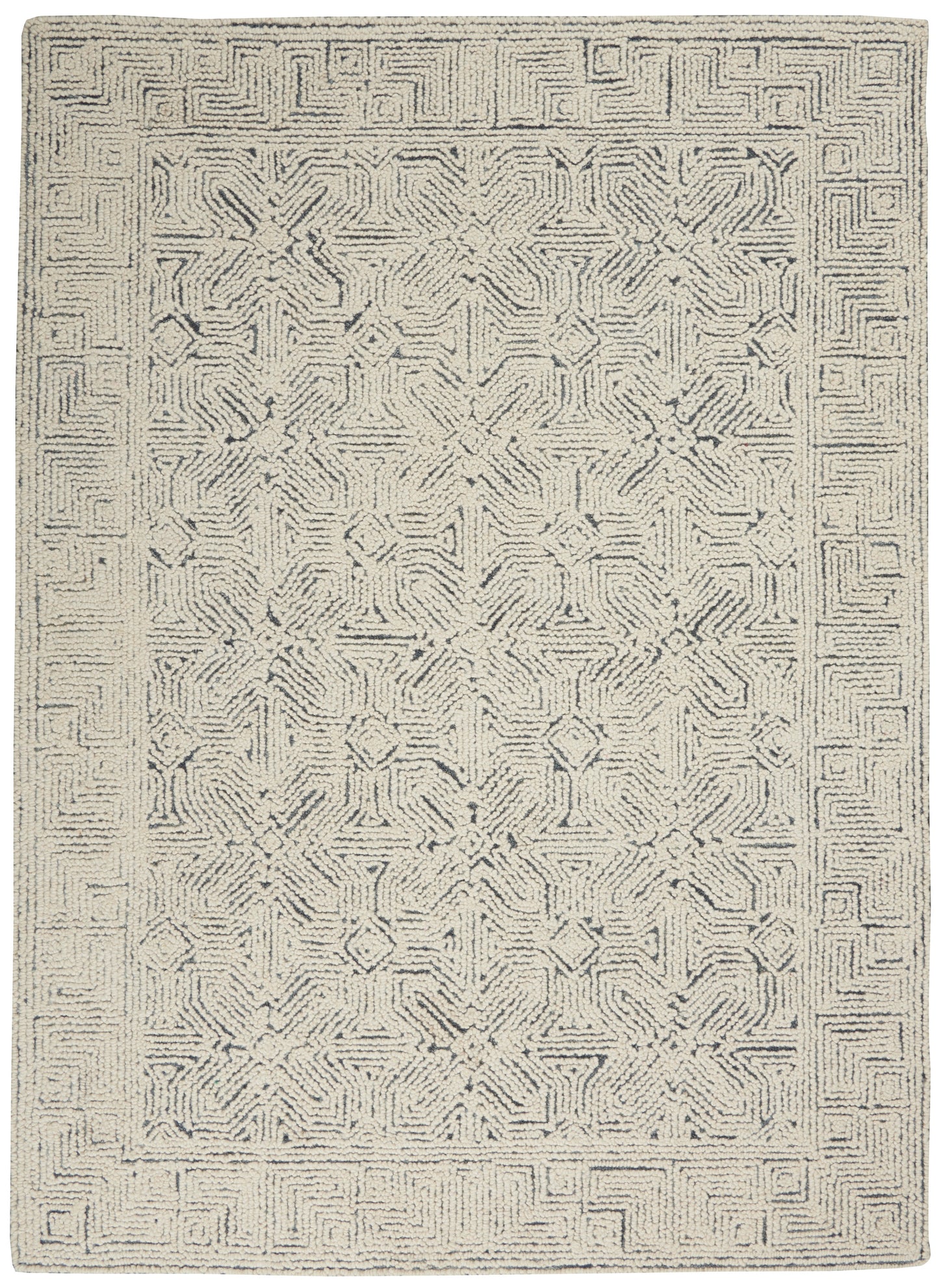 Nourison Home Colorado CLR05 Ivory Navy Contemporary Tufted Rug