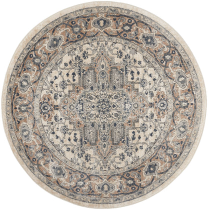 Nourison Home Quarry QUA05 Ivory Grey Transitional Power-loomed Rugs