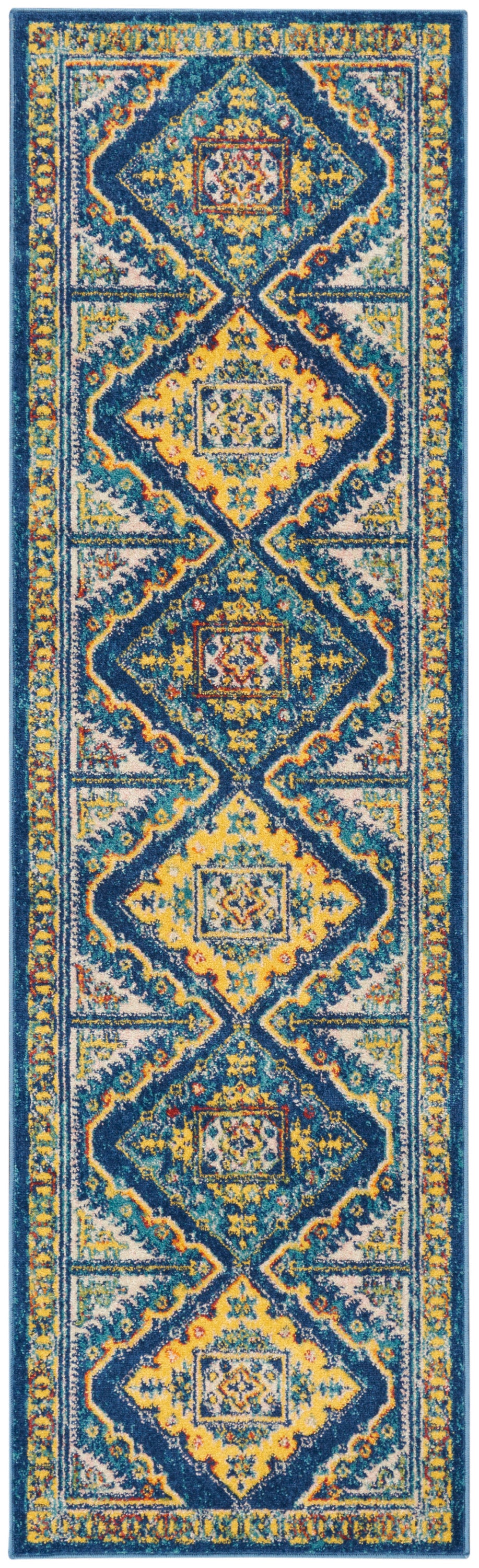 Nourison Home Allur ALR02 Navy Multicolor Transitional Power-loomed Rug