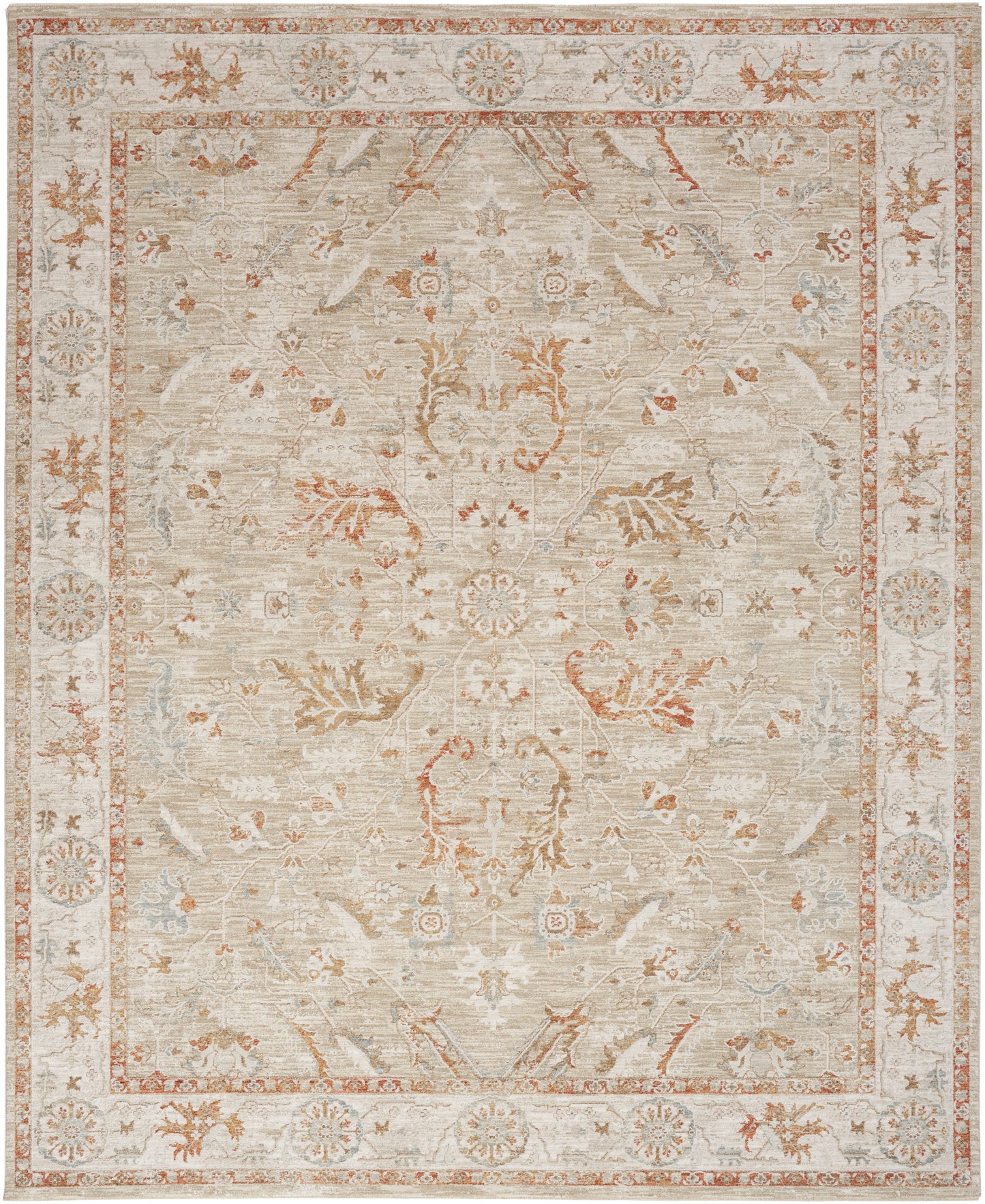 Nourison Home Infinite IFT01 Sage Ivory Traditional Power-loomed Rug