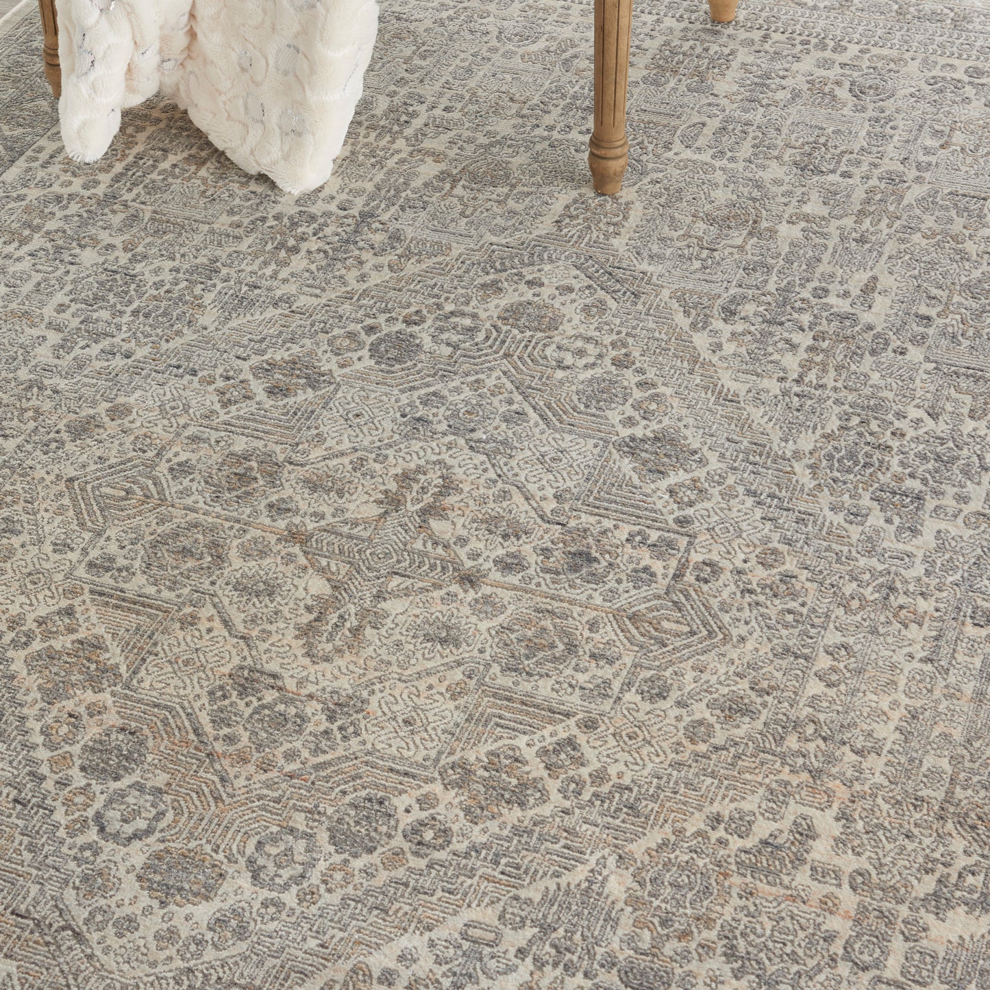 Nourison Home Lustrous Weave  Ivory Beige  