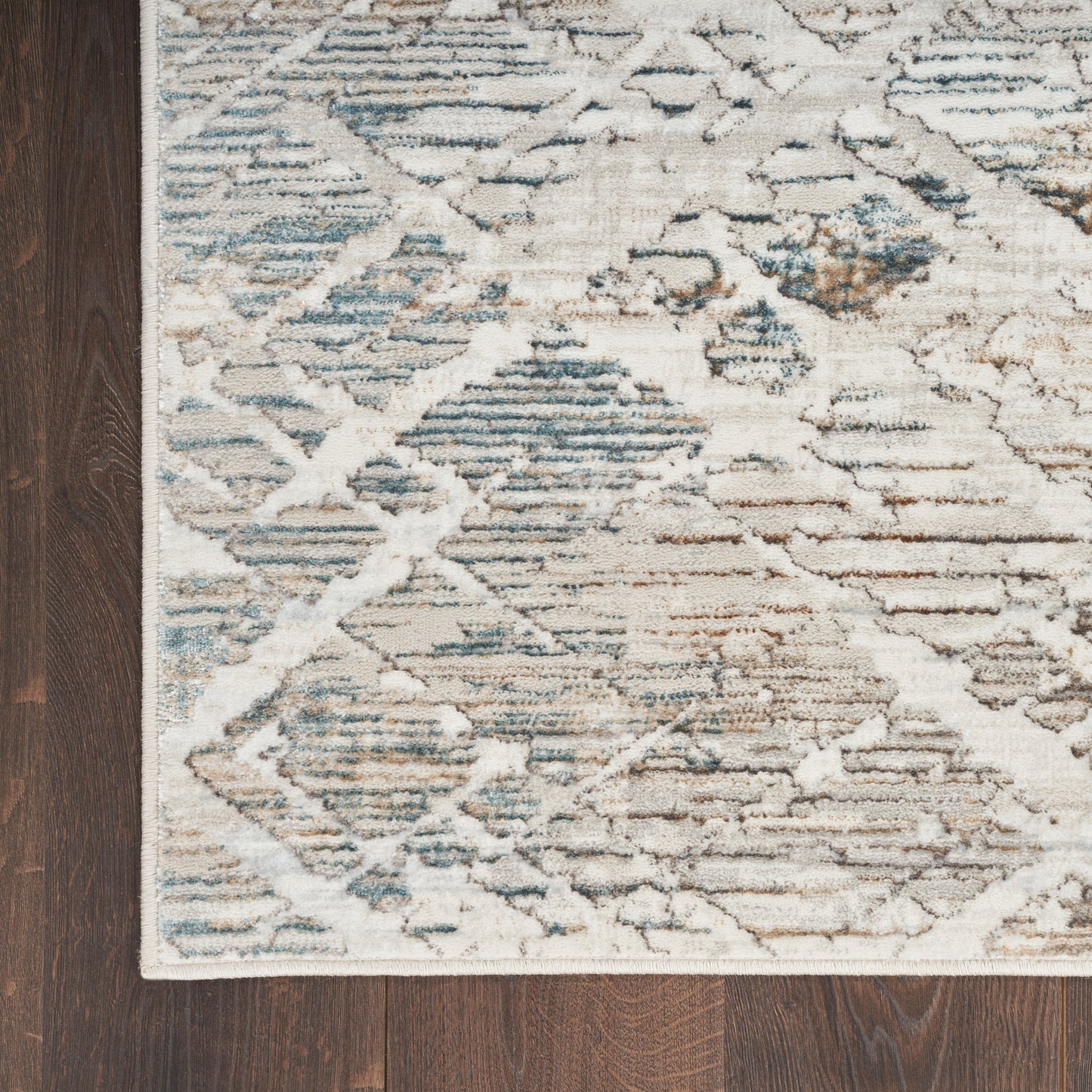 Nourison Home Glitz  Grey Multicolor  Contemporary