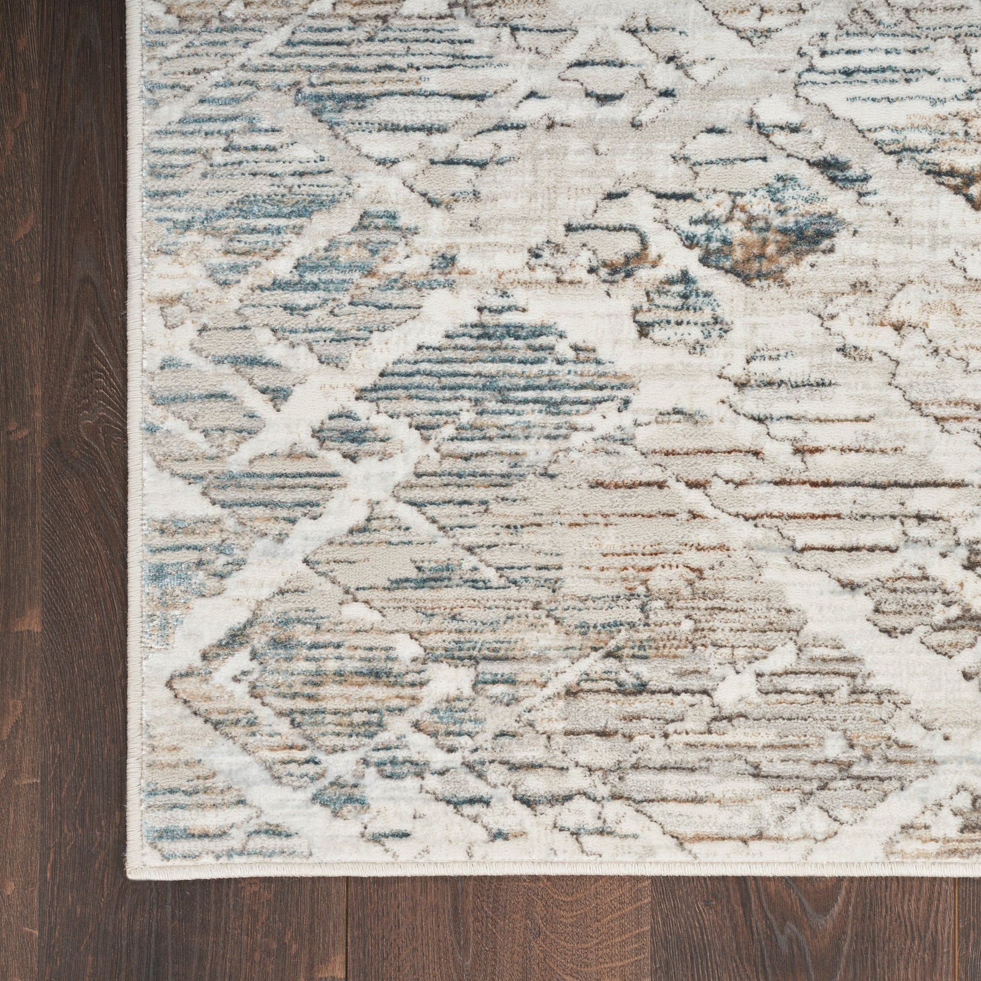 Nourison Home Glitz  Grey Multicolor  Contemporary