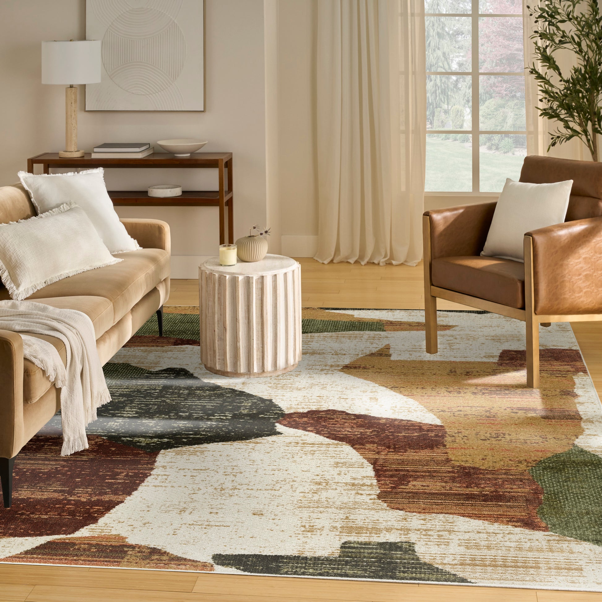 Nourison Home Nordic  Beige Multi  Contemporary