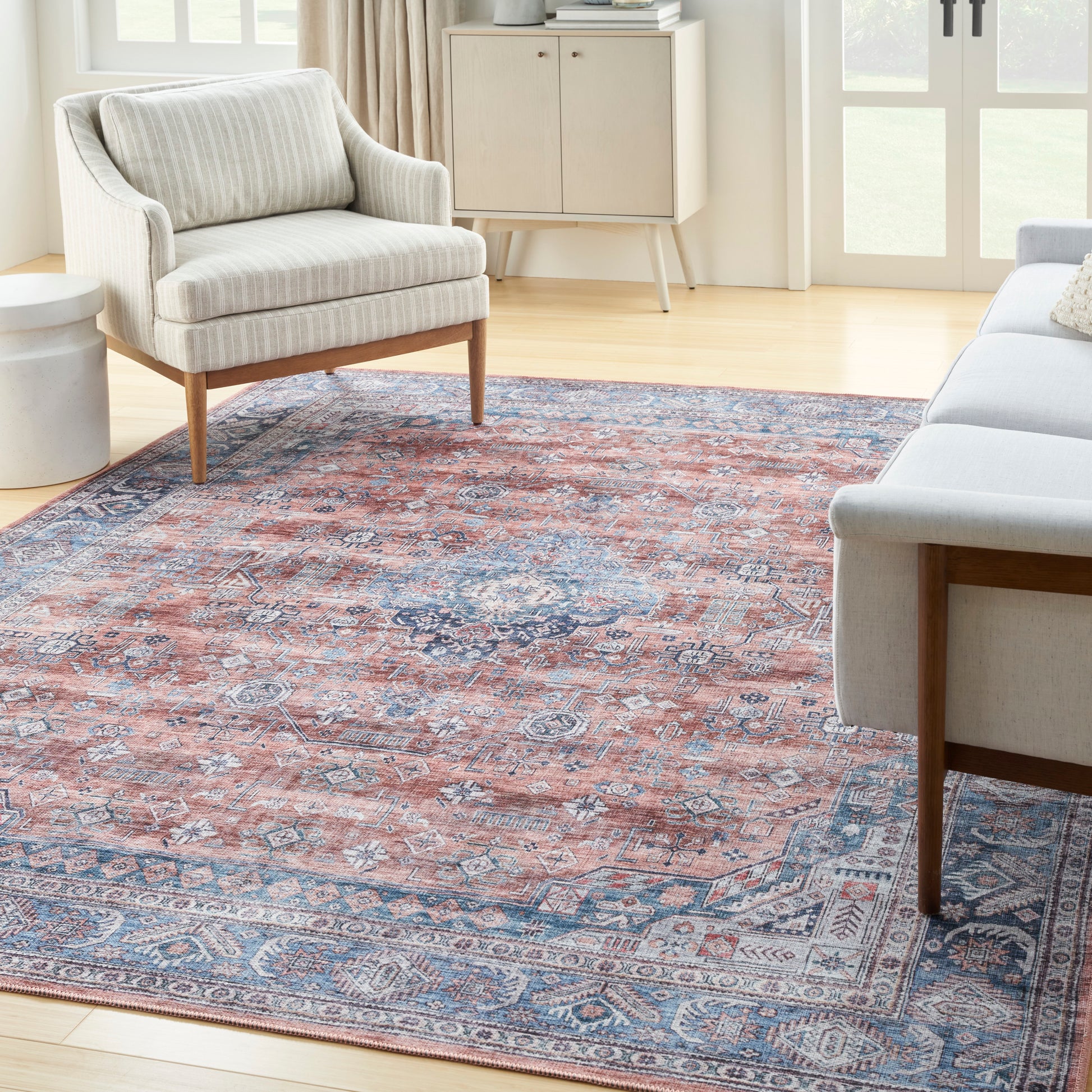 Nourison Home Grand Washables  Blue Multicolor  Traditional