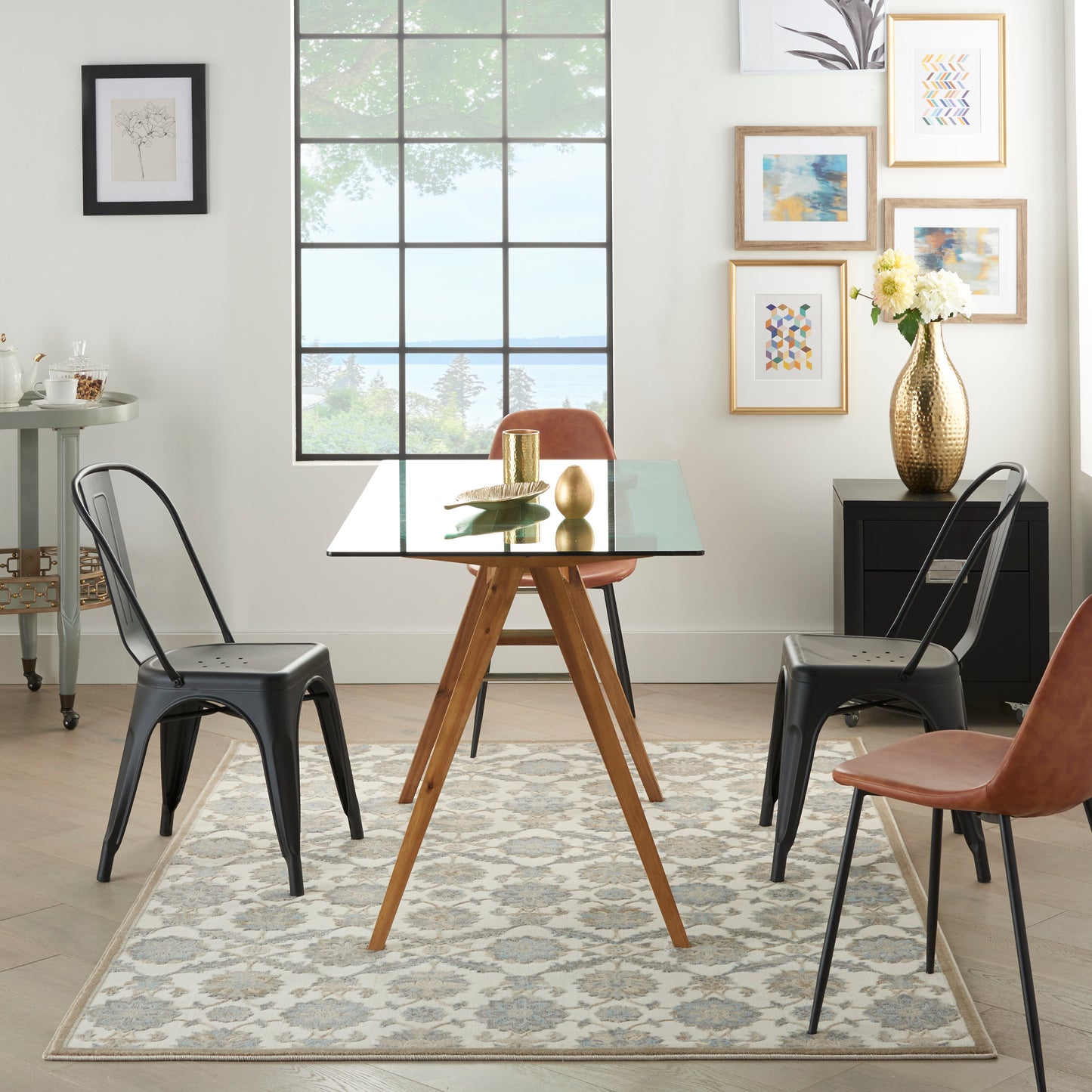 Nourison Home Grand Villa  Cream  Transitional