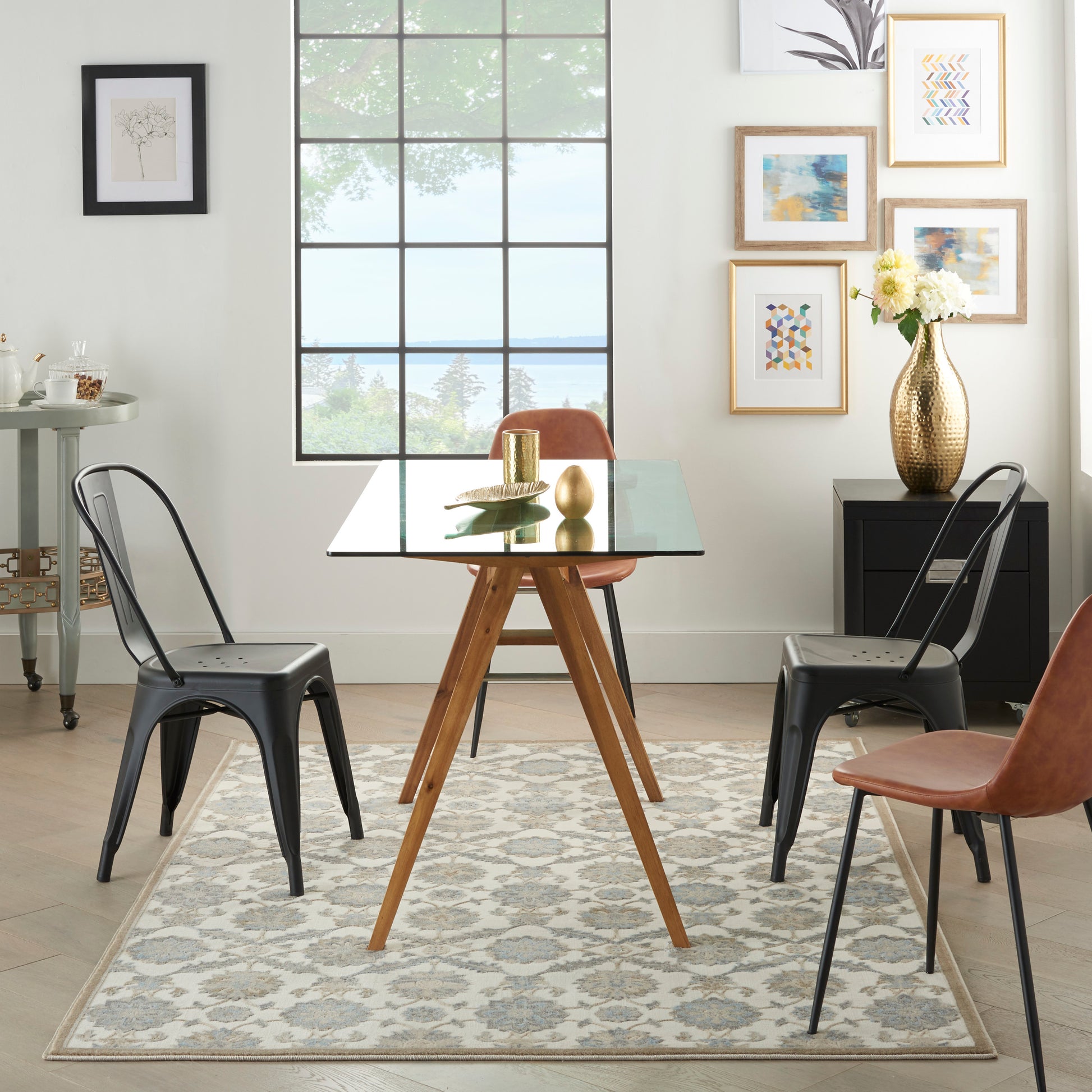 Nourison Home Grand Villa  Cream  Transitional