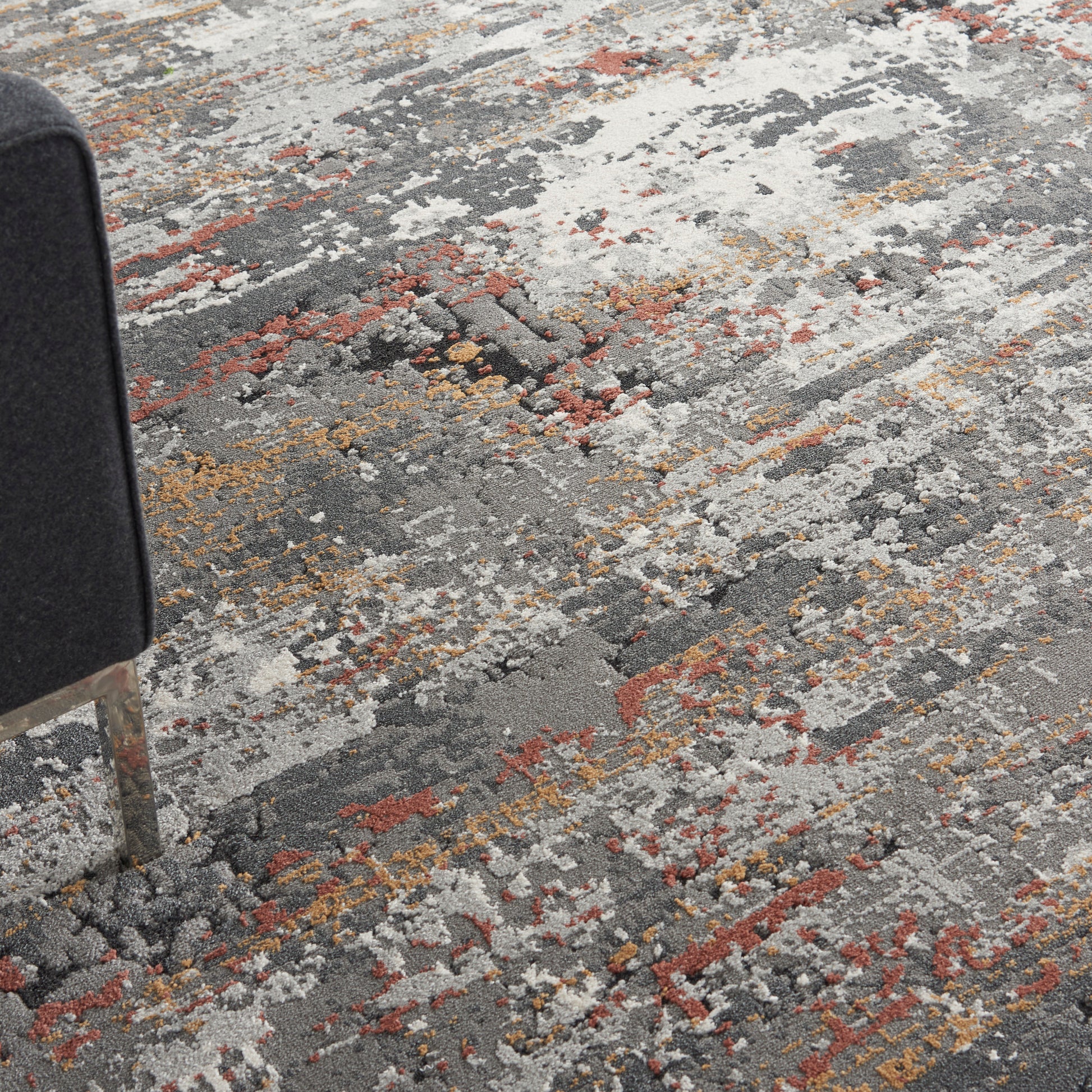 Nourison Home Tangra  Grey Multi  Contemporary