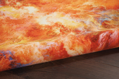 Nourison Home Le Reve  Red Flame  Contemporary