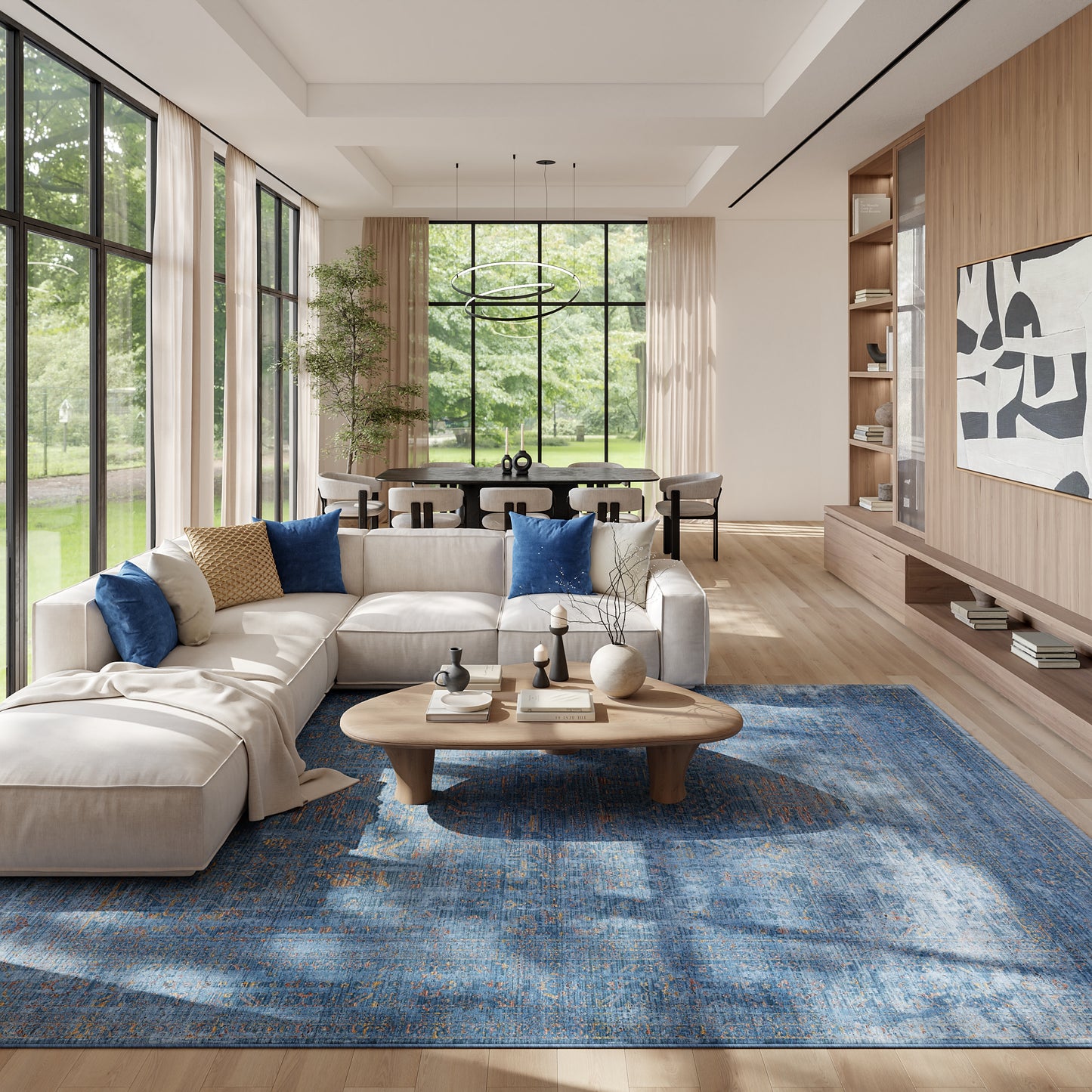 Nourison Home Luxurious  Blue  Traditional