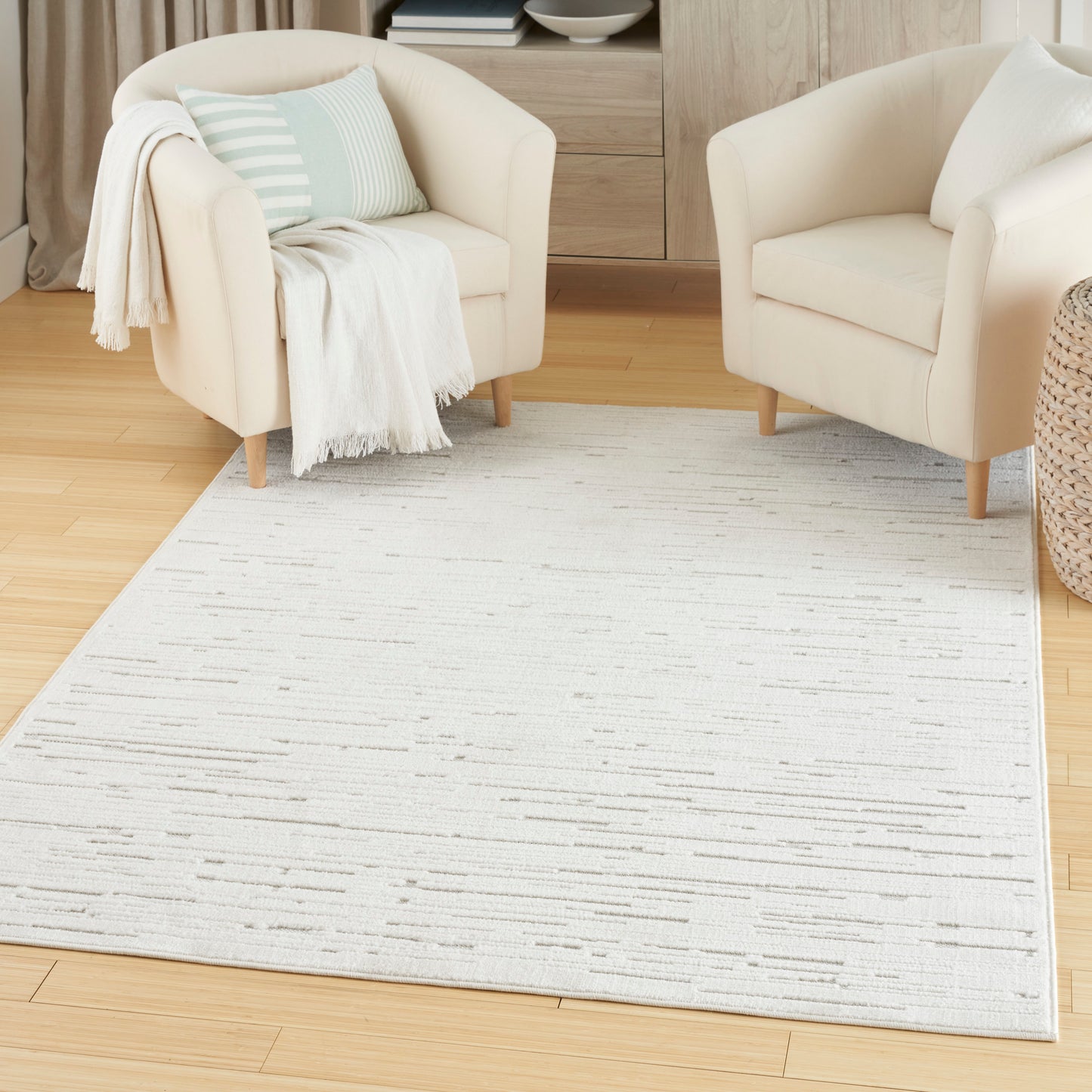 Nourison Home Care Free  Ivory  Contemporary
