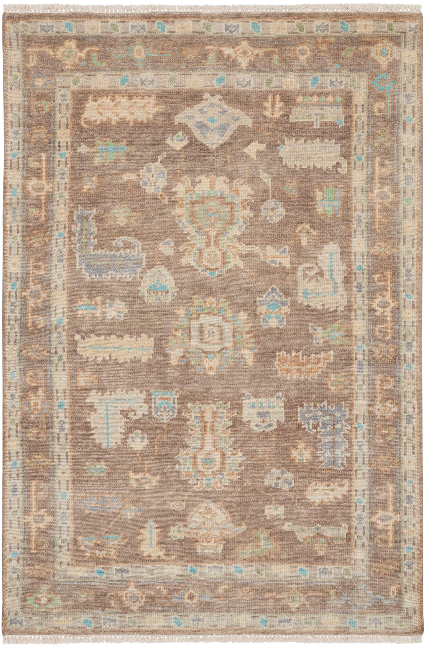 Nourison Home Odessa ODS01 Ivory Mocha Traditional Knotted Rug