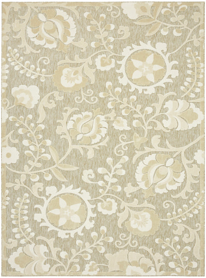 Nourison Home Aloha ALH17 Ivory Sage Contemporary Power-loomed Rugs