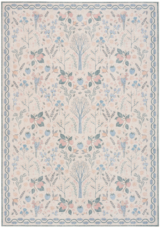 Nourison Home Botanical Washables  Ivory Multicolor  Contemporary