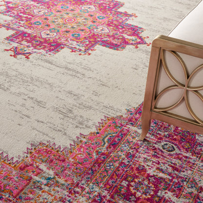 Nourison Home Passion  Ivory Fuchsia  Transitional
