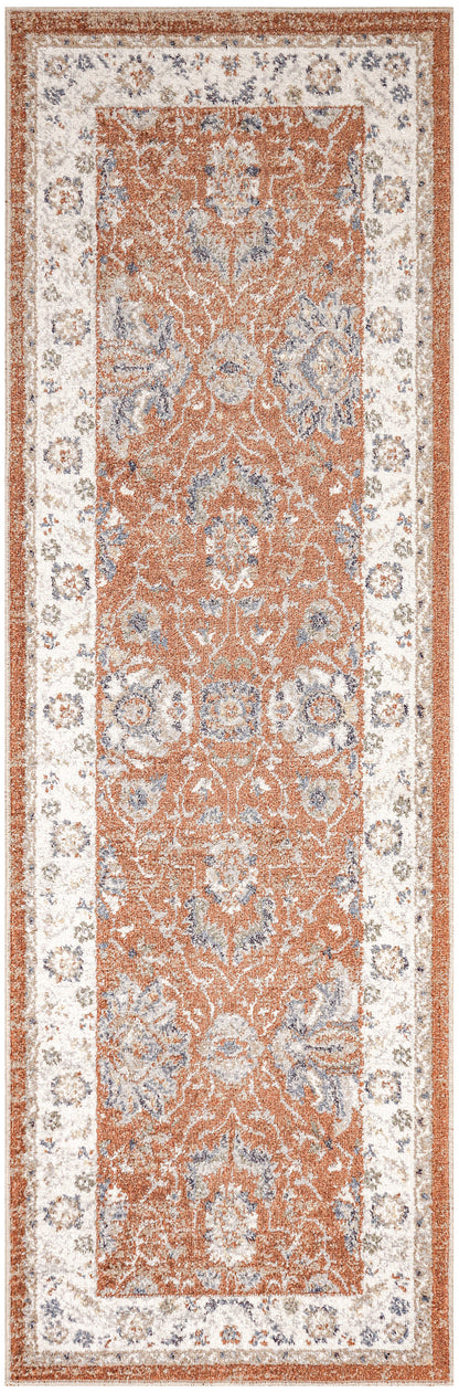 Nourison Home Astra Machine Washable ASW20 Rust Ivory Traditional Power-loomed Rug