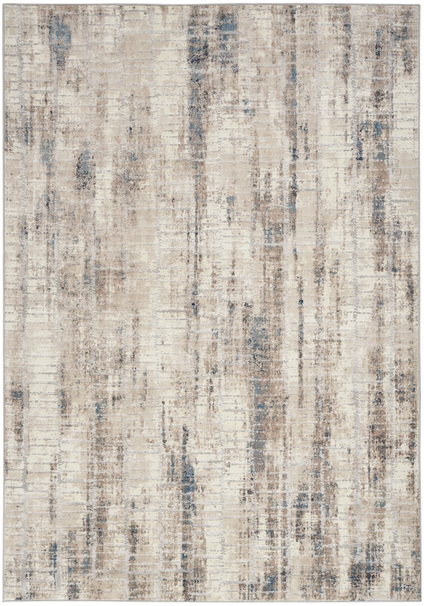 Calvin Klein CK022 Infinity IFN02 Ivory Grey Blue Contemporary Power-loomed Rug