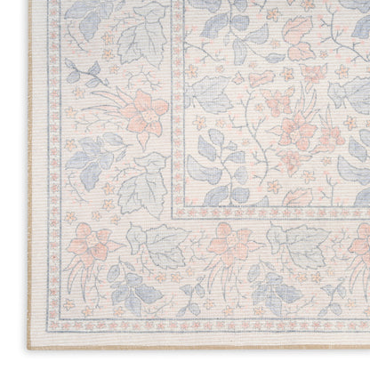 Nourison Home Botanical Washables  Ivory Multicolor  Contemporary