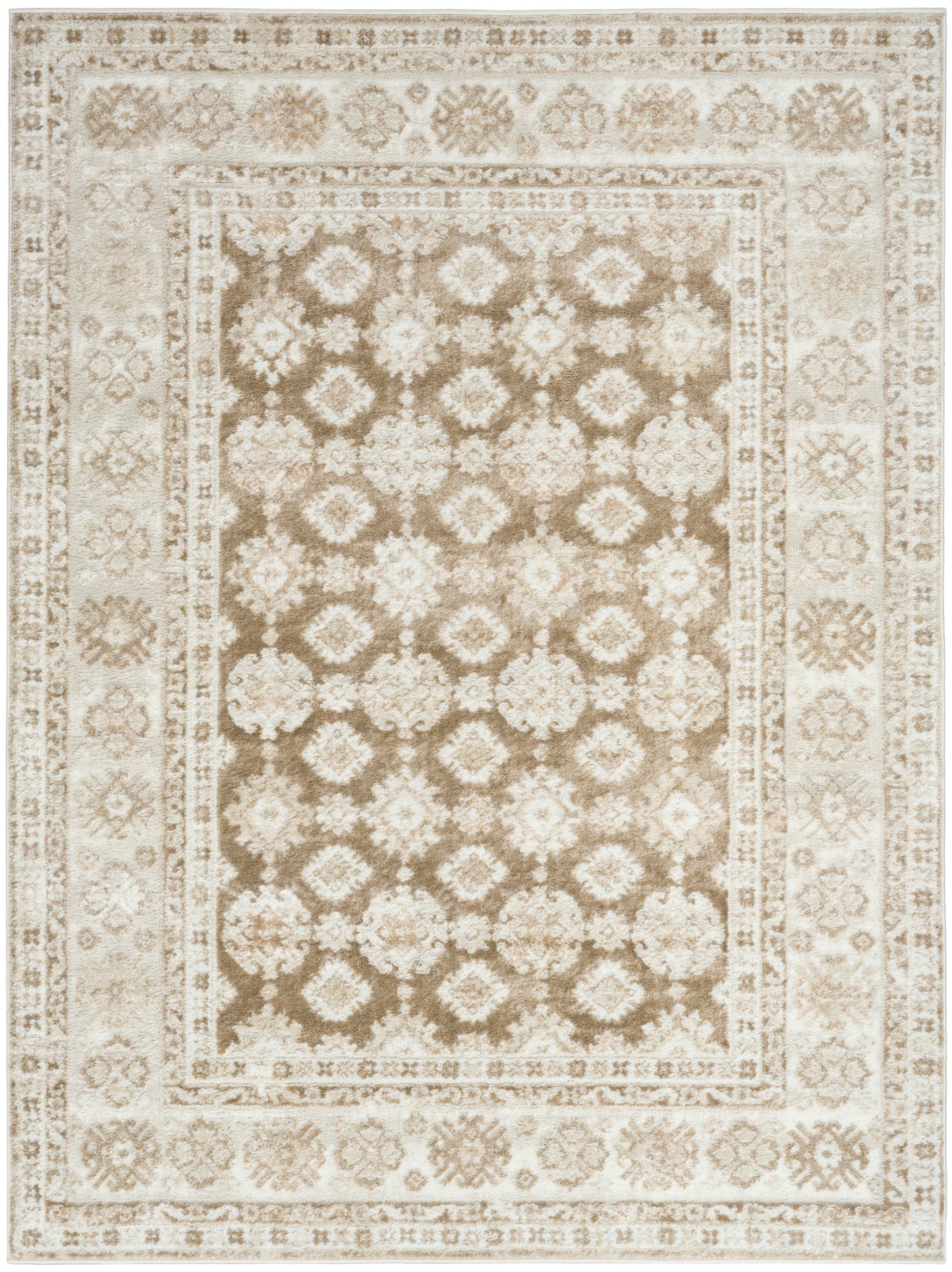 Nourison Home Dekor DEK02 Ivory Taupe Traditional Machine Woven Rug