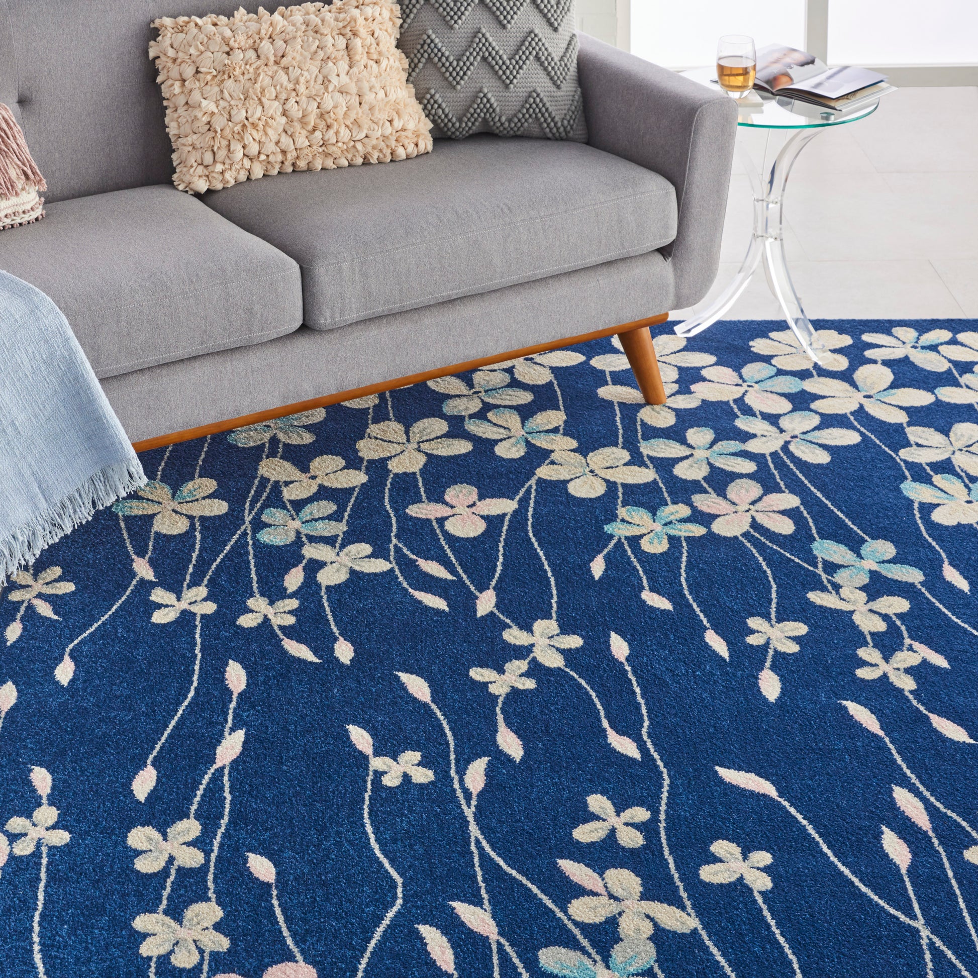 Nourison Home Tranquil  Navy  Contemporary