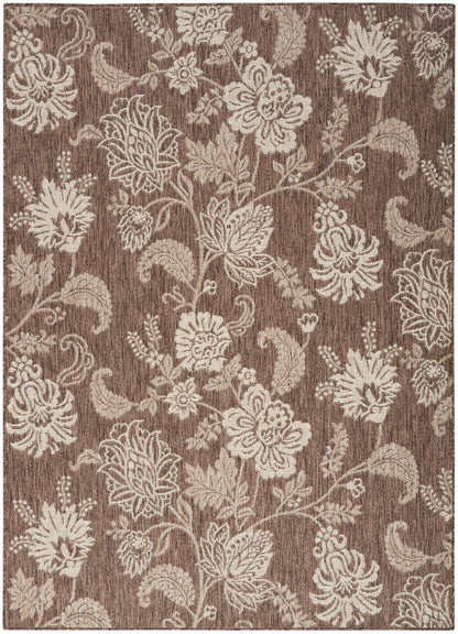 Nourison Home Garden Oasis GOA03 Mocha Contemporary Power-loomed Rug
