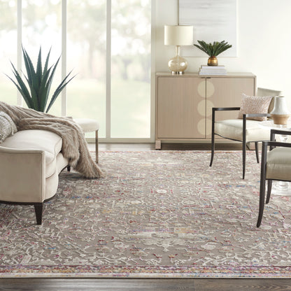 Nourison Home Melody  Grey Multicolor  Traditional