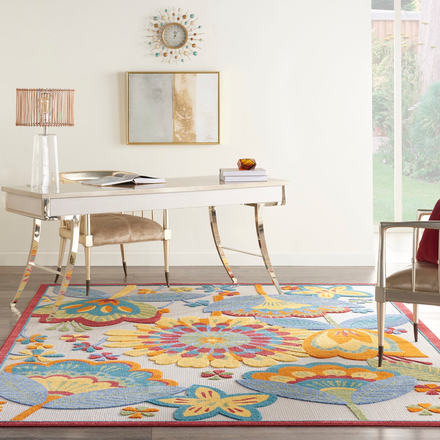 Nourison Home Aloha  Multicolor  Contemporary
