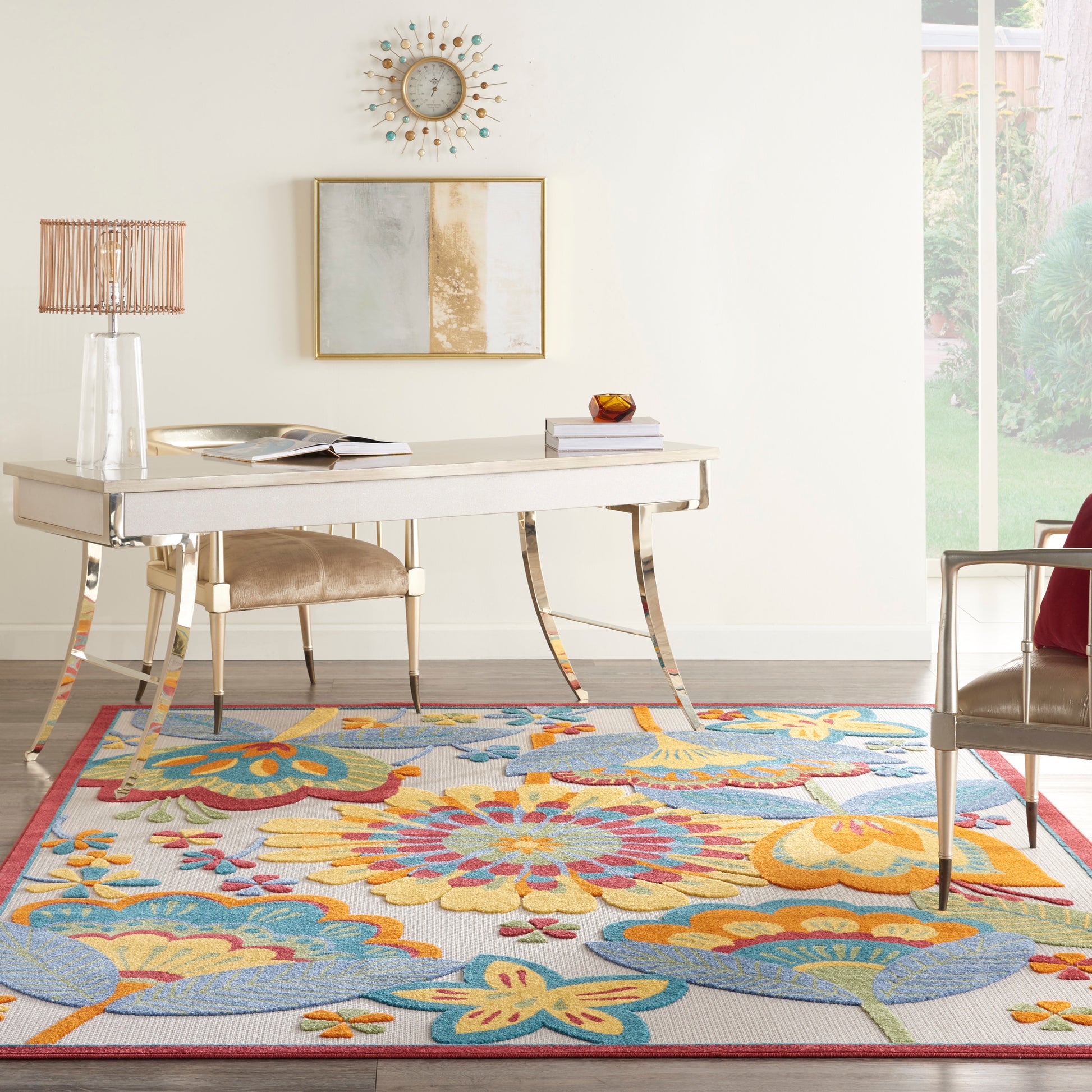 Nourison Home Aloha  Multicolor  Contemporary