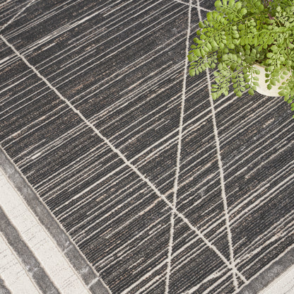 Nourison Home Desire  Charcoal Silver  Contemporary