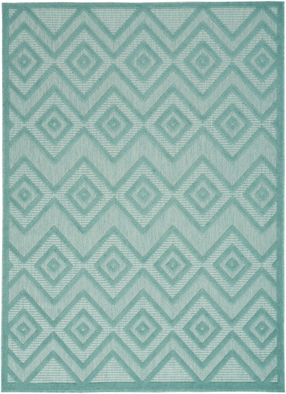 Nourison Home Versatile NRV01 Aqua Teal Contemporary Flat Weave Rug