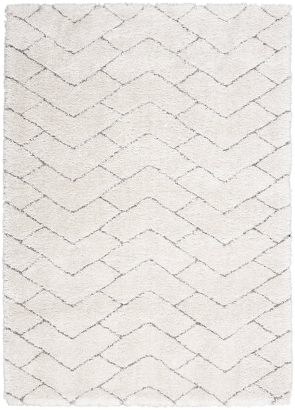 Nourison Home Dreamy Shag DRS03 Ivory Grey Contemporary Power-loomed Rug