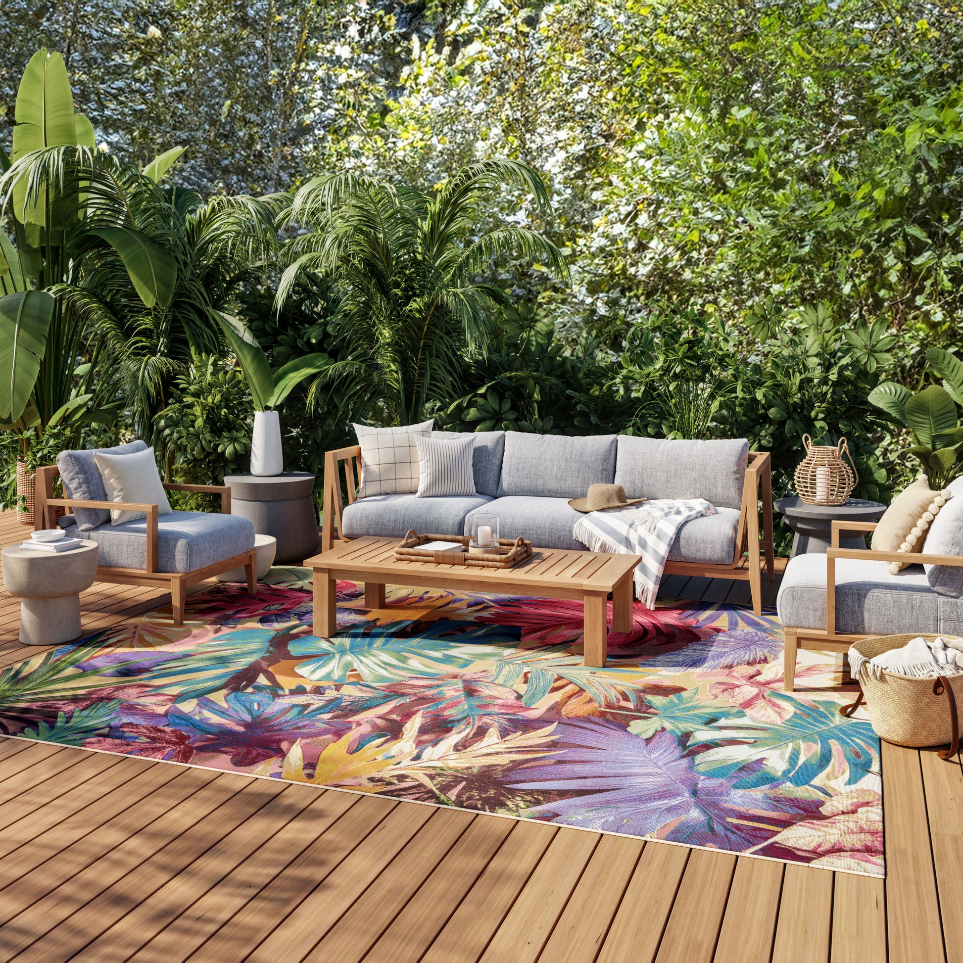 Nourison Home Color Splash  Multicolor  Contemporary