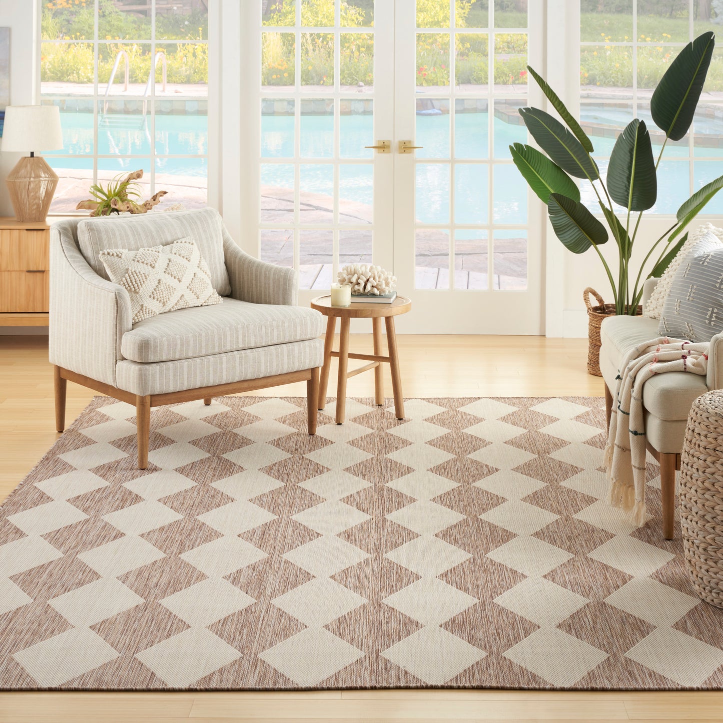 Nourison Home Positano  Beige  Contemporary