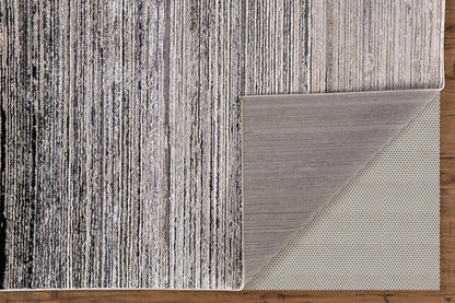 Feizy Micah 3337F Black Dark Gray Modern/Industrial Machine Woven Rug - Rugs - Feizy - Atlanta Designer Rugs