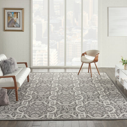 Nourison Home Aruba  Ivory Grey  Transitional