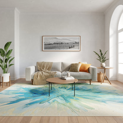 Nourison Home Color Splash  Ivory Blue  Contemporary