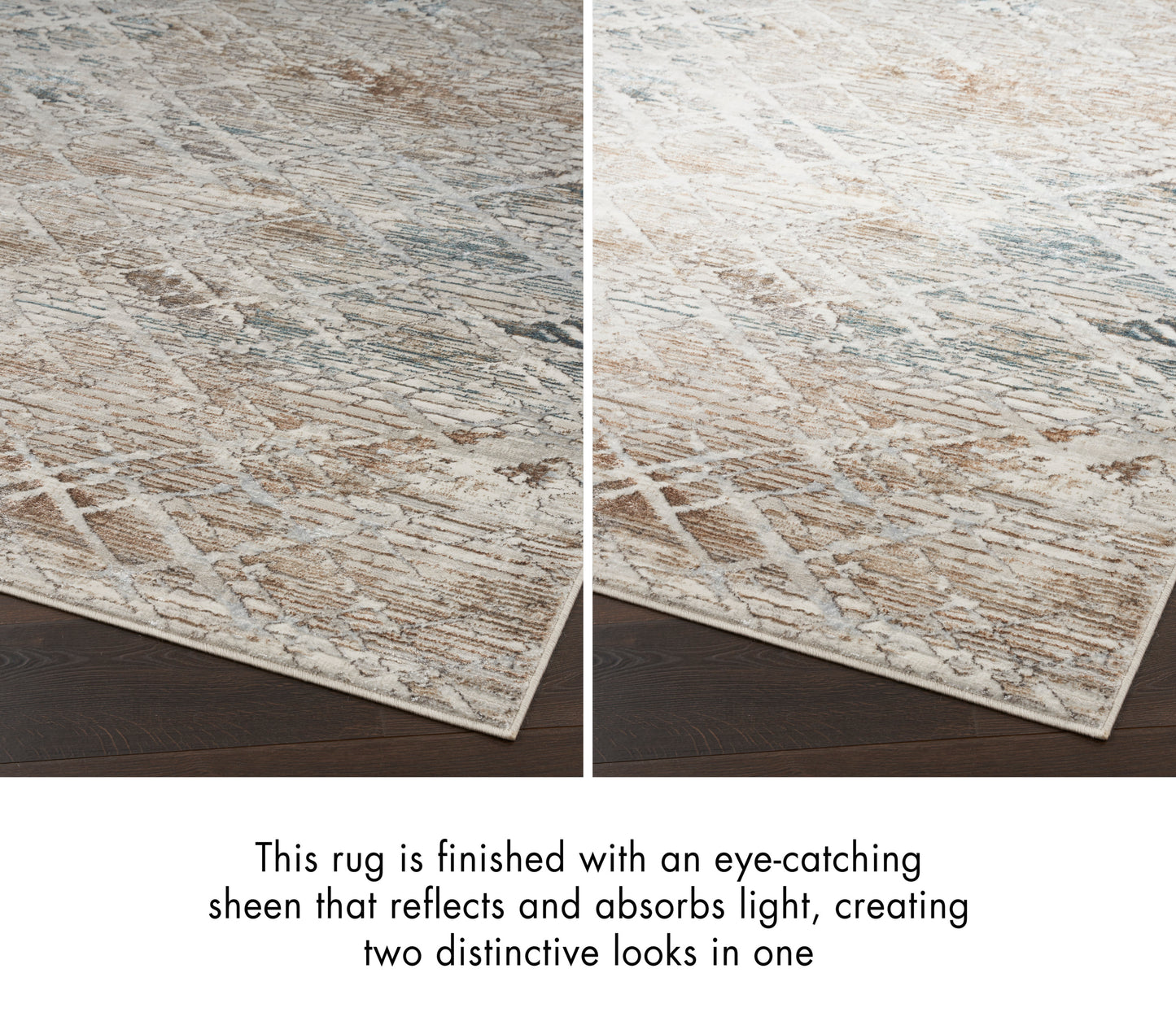 Nourison Home Glitz  Grey Multicolor  Contemporary