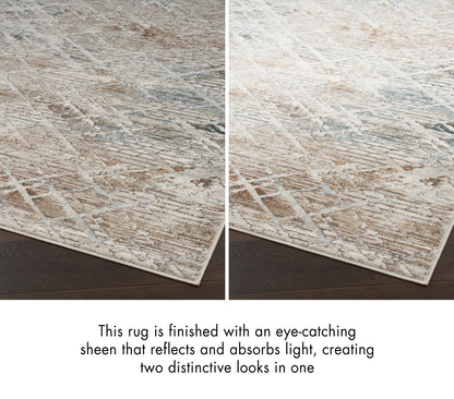 Nourison Home Glitz  Grey Multicolor  Contemporary