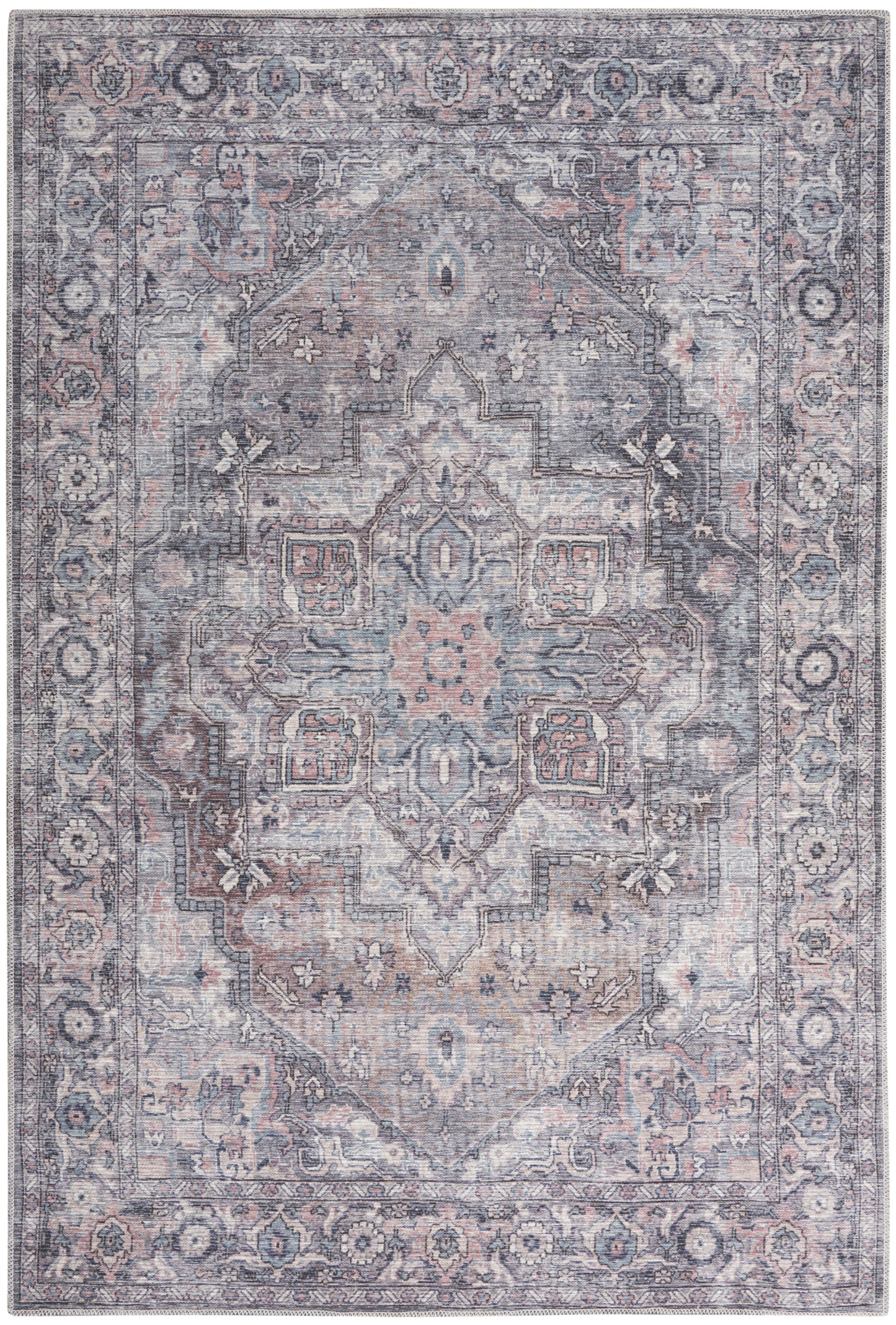 Nourison Home New Concept Washables SR101 Grey Traditional Machine Woven Rug