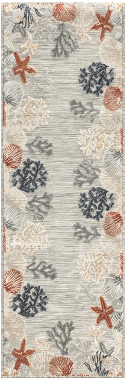 Nourison Home Suncoast SNC04 Grey Multicolor Contemporary Machine Woven Rug