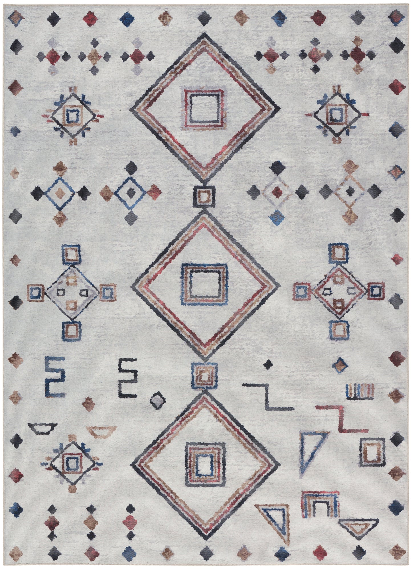 Nourison Home New Concept Washables  Ivory Multicolor  Contemporary