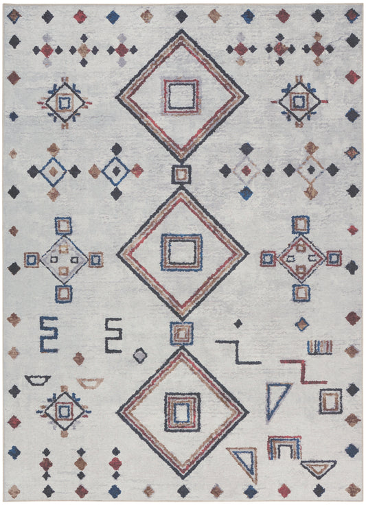 Nourison Home New Concept Washables  Ivory Multicolor  Contemporary